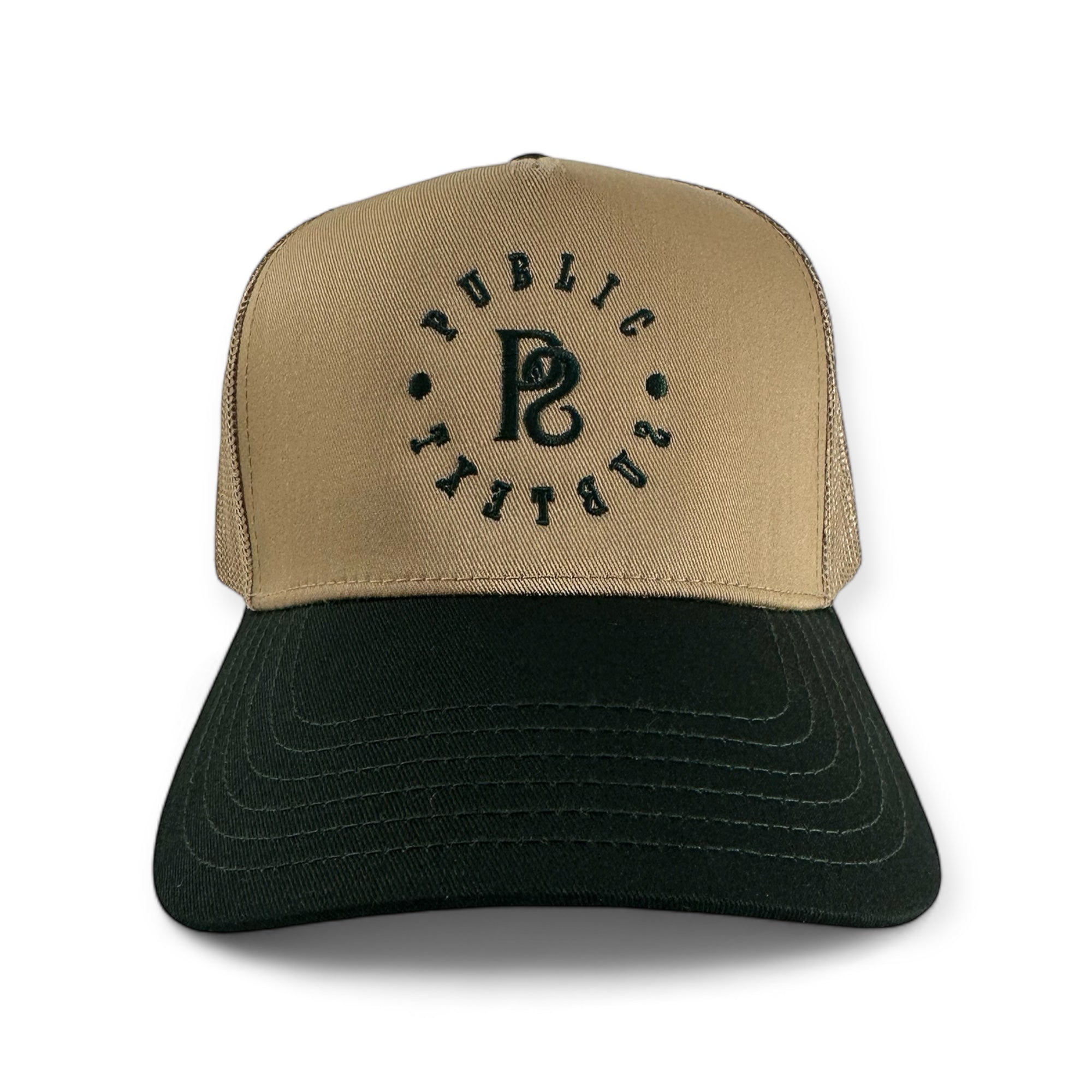 Hunter Green & Khaki Mesh Trucker